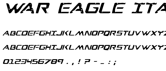 War Eagle Italic font